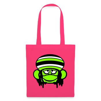 Frosch Reggae Musik Rasta Haare Mütze Jamaika Fun - Stoffbeutel - Azalea - Vorne