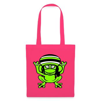 Frosch Reggae Musik Rasta Haare Mütze Jamaika Fun - Stoffbeutel - Azalea - Vorne