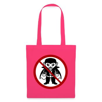 Kein Vampir! Lustiges Verbotsschild Halloween - Stoffbeutel - Azalea - Vorne