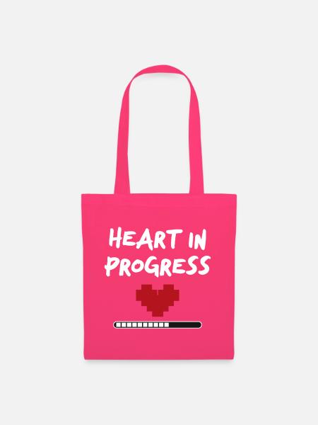 HEART IN PROGRESS Statement - Stoffbeutel - Azalea