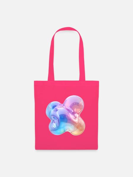Glänzendes Pastell-Abstraktes Bubble-Design - Stoffbeutel - Azalea