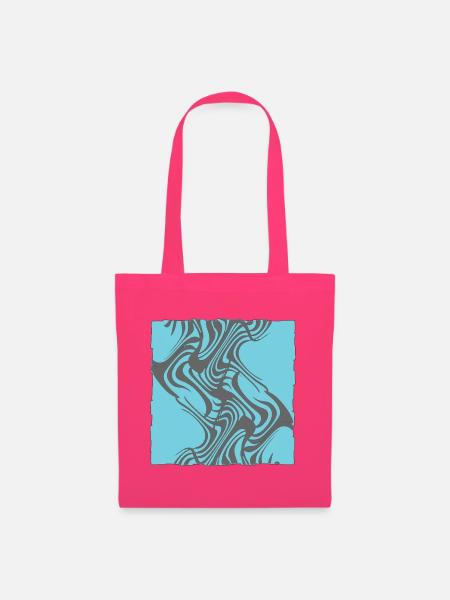 Zebraisches Muster Cyan - Stoffbeutel - Azalea