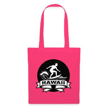 Surfer Hawaii Wave Banner - Tote Bag - azalea - Front