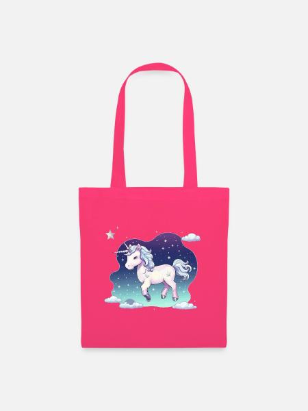 Pastell-Einhorn Sternenhimmel - Stoffbeutel - Azalea
