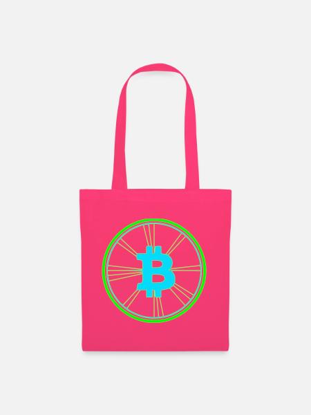 Bitcoin Wireframe Speed Future Vektor - Stoffbeutel - Azalea