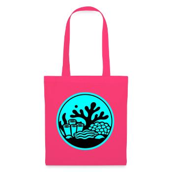 Symbole corallien Océan récif corallien - Sac en tissu - rose azalée - Devant