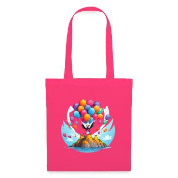 Balloninsel Clown mit Farbenballons - Stoffbeutel - Azalea - Vorne