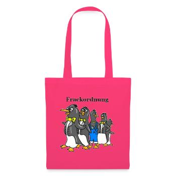 Frackordnung - Lustiger Pinguin Cartoon - Stoffbeutel - Azalea - Vorne