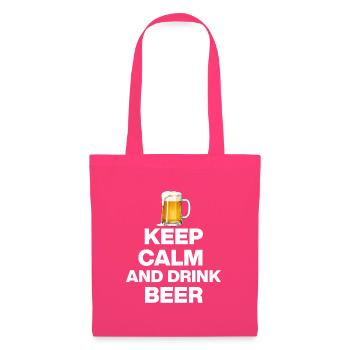 KEEP CALM AND DRINK BEER! BIER LIEBHABER FEIERN w - Stoffbeutel - Azalea - Vorne