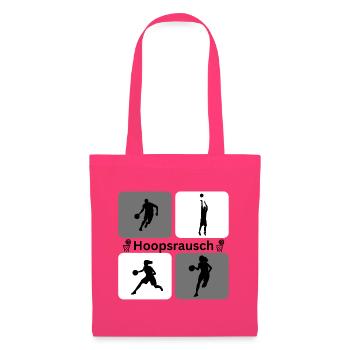 Dynamique des silhouettes de basketball - Sac en tissu - rose azalée - Devant