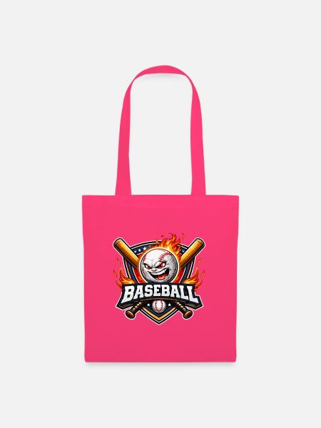 Flammendes Baseball-Maskottchen - Stoffbeutel - Azalea