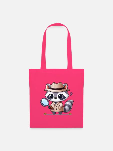 Detektiv-Raccoon im Trenchcoat - Stoffbeutel - Azalea