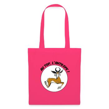 au top, l'Antilope ! - Sac en tissu - rose azalée - Devant
