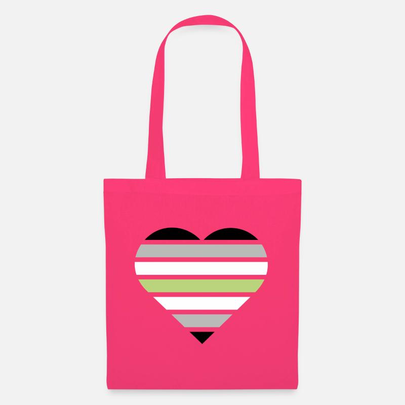 Pride Flag Heart · Agender - Stoffbeutel - Azalea
