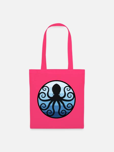 Schwarzer Oktopus im Ozean - Stoffbeutel - Azalea