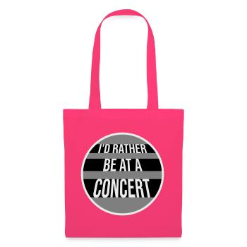 Je préférerais être à un concert Lustig Musik Konzert - Sac en tissu - rose azalée - Devant