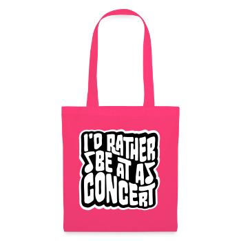 Je préférerais être à un concert Lustig Musik Konzert - Sac en tissu - rose azalée - Devant