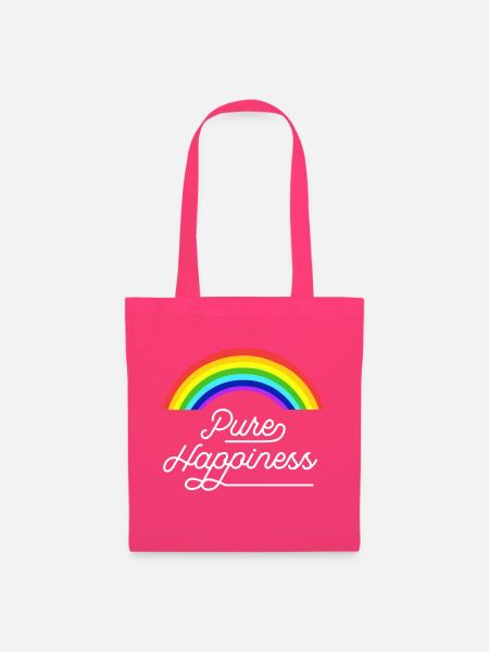 Reines Glück Regenbogenzitat - Stoffbeutel - Azalea