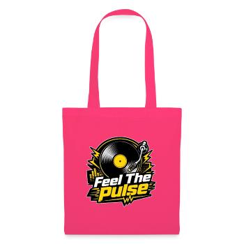 Feel The Pulse - Vinyle DJ Musique Electro - Sac en tissu - rose azalée - Devant