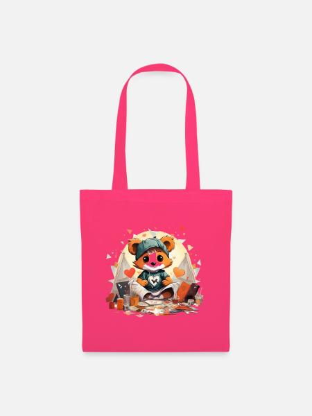 Kuscheliger Panda-Künstler im Zeltdesign - Stoffbeutel - Azalea