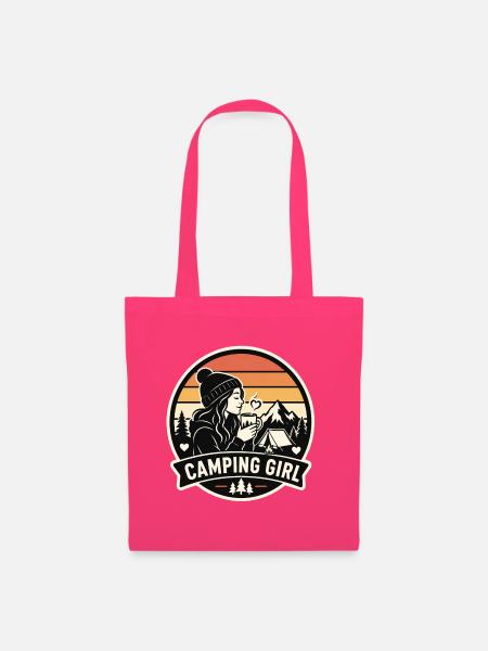 Camping Girl - Stoffbeutel - Azalea