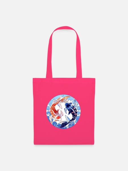 Koi YinYang Kreisdesign - Stoffbeutel - Azalea