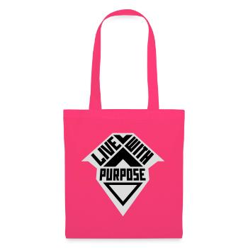 Vivre avec un but motivation sensée Mentalité dire - Sac en tissu - rose azalée - Devant