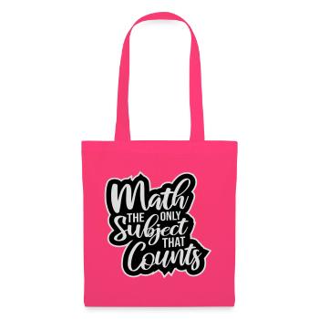 Math The Only Subject That Counts Nerd Mathe Logo - Tote Bag - azalea - Front