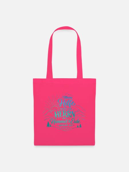 Bibelvers Lettering Psalm 121 - Stoffbeutel - Azalea