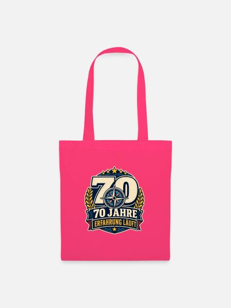 70 Jahre – Erfahrung läuft - Stoffbeutel - Azalea