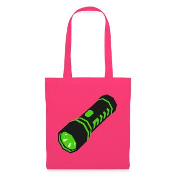 Taschenlampe Licht Icon - Stoffbeutel - Azalea - Vorne