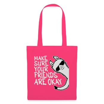 Make Sure Your Friends Are Okay Lama Sonnenbrille - Stoffbeutel - Azalea - Vorne