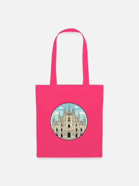 Mailänder Domdom Italien Rundaufkleber - Stoffbeutel - Azalea