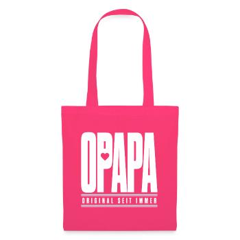 Opapa Original Seit Immer – Opa Familien Spruch - Stoffbeutel - Azalea - Vorne