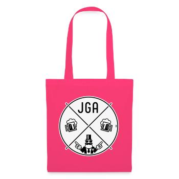 Bachelor Party Groom Hand Signal Beer Circle Symbol NEG 2C - Tote Bag - azalea - Front