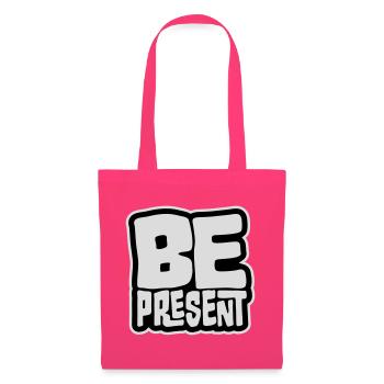 Be present at the moment here and now Quote Text - Tote Bag - azalea - Front