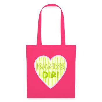 Danke Dir Herz - Stoffbeutel - Azalea - Vorne