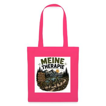 Meine Therapie: Bergbike Auszeit - Stoffbeutel - Azalea - Vorne