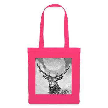 Cerf - Sac en tissu - rose azalée - Devant