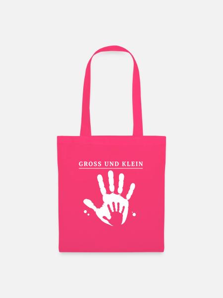Gross und Klein – Händeabdruck Familie Design Art - Stoffbeutel - Azalea