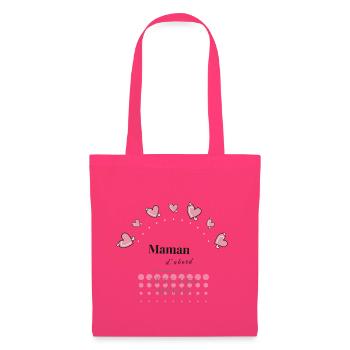 FÊTE DES MÈRES. BONNE FÊTE MAMAN. MAMAN. FÊTE - Sac en tissu - rose azalée - Devant