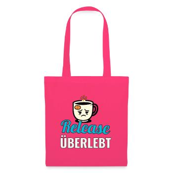 Release überlebt — Shirt für DevOps & Teams - Stoffbeutel - Azalea - Vorne