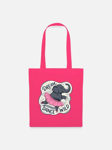 Elephant Ballerina – Dream Dance Wild - Stoffbeutel - Azalea