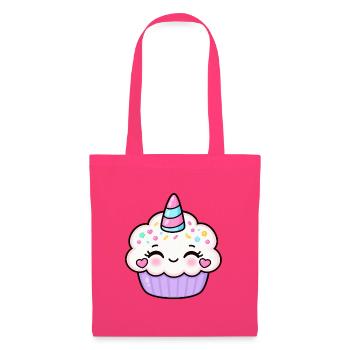Festlicher süßer Einhorn-Cupcake - Stoffbeutel - Azalea - Vorne