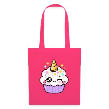 Pastell-Kawaii-Einhorn-Cupcake - Stoffbeutel - Azalea - Vorne