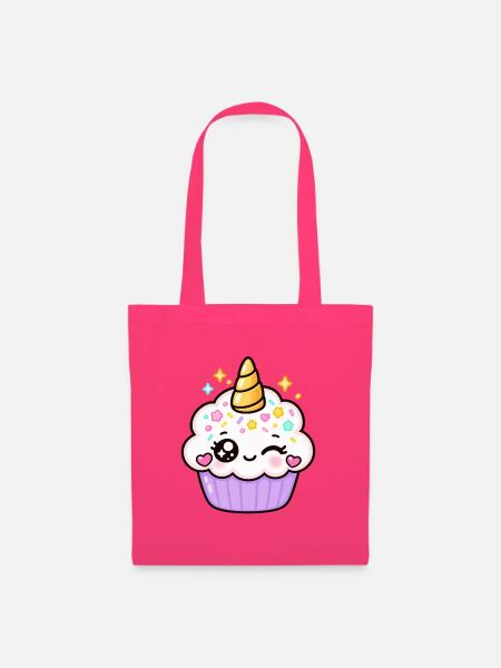 Pastell-Kawaii-Einhorn-Cupcake - Stoffbeutel - Azalea