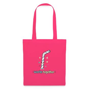 Partnerlook - 2 von 2 - Strohhalm - Stoffbeutel - Azalea - Vorne