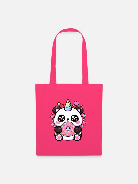 Panda Einhorn-Donut Kawaii - Stoffbeutel - Azalea