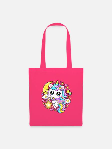 Astral Kawaii Pastell-Einhorn - Stoffbeutel - Azalea