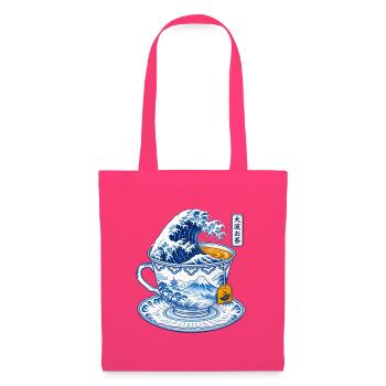 Japanische Welle in Teetasse Kunst - Stoffbeutel - Azalea - Vorne